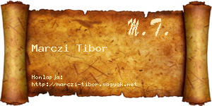Marczi Tibor névjegykártya